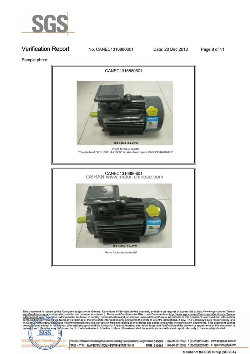 ROHS test Report of ac motor
