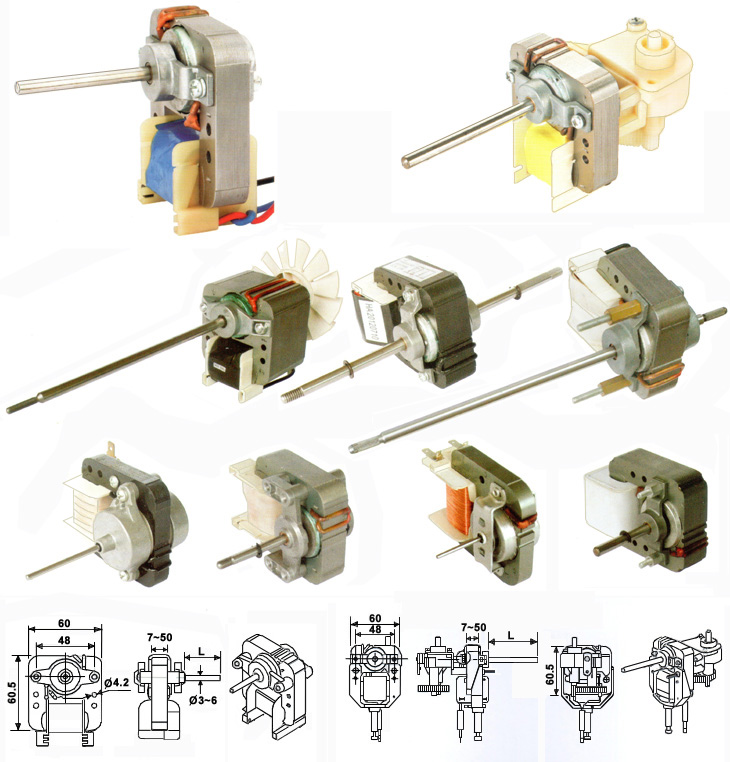 size of shaded pole motor
